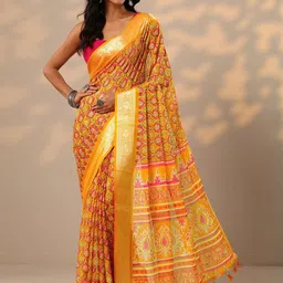 Libas Ethnic Motifs Printed Pure Georgette Saree image 4