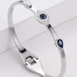 V FASHION JEWELLERY Silver-Plated Stainless Steel Bracelet-picture-45