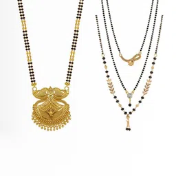 Bhanu diam Gold-Plated Brass Mangalsutra-picture-16
