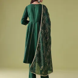 Anouk Gotta Patti Detail Anarkali with Trousers & Dupatta image 5