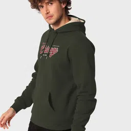 TOGS & TERRE Men Printed Hooded Pullover Sweatshirt image 2