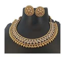 FASHION EMPIRE Artificial Stones Brass Jewellery Set-picture-24