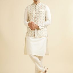 Manyavar Woven Design Nehru Jackets-picture-17