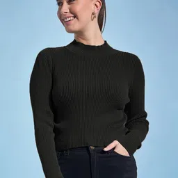 CLAFOUTIS Women High Neck Slim Fit T-shirt-picture-11