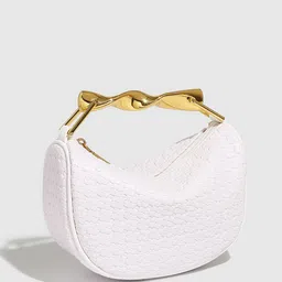 bebe Textured PU Half Moon Handheld Bag image 5