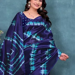 KANOODA Tie and Dye Mysore Silk Saree image 5