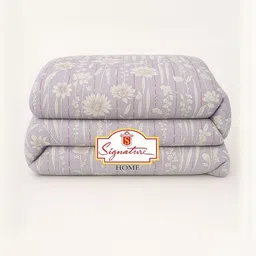 Signature Lavender & White Floral Polycotton 4 Piece Double King Superfine Bedding Set image 4