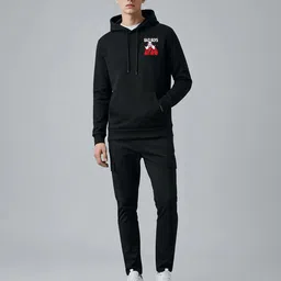 MaverIQ Men Graphic Printed Hooded Sweatshirt image 4