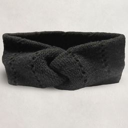 Cherry Crumble Girls Black Solid Bandana Headband-picture-5