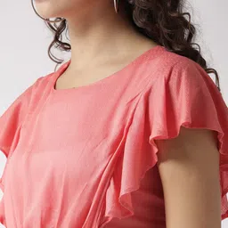 Sera Flutter Sleeve Ruffled Empire Midi Dress image 2