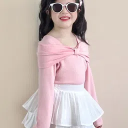 LULU & SKY Girls Knitted Long Sleeves Regular Tops image 2