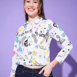 QIOA Women Tie and Dye Lightweight Denim Jacket image 1