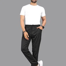 ISUEL FAB Men Black Lyocell Running Track Pants-picture-36