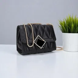 bliss Black Women Sling Bag Black box casual trendy slingbag women image 3