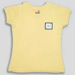 kidoz Girls Self Design Round Neck Cotton T-shirt-image-26