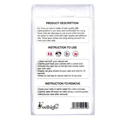FEELHIGH Set Of 24 Press On Cat Eye Reusable Nails - E-13 image 3