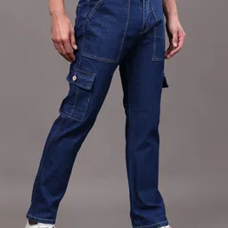 ZAYSH Men Regular Fit Mid-Rise Low Distress Jeans image 2