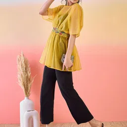 Sangria EmbroideredRound Neck Tunic image 4