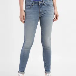 levi's Women's 711 Blue Skinny Fit Mid Rise Jeans image 2