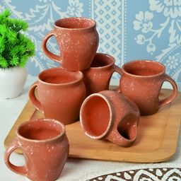 FABINALIV Brown Solid Ceramic Glossy Cups Set of Cups and Mugs-picture-15