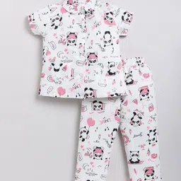 NAUTI KIDZ Girls Printed Night suit-image-14