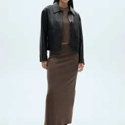 MANGO Slit Knitted Skirt-picture-27