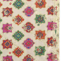 Kemza Embroidered Bandhani Dupatta with Sequinned image 3