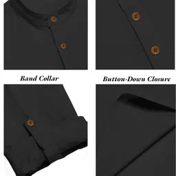 Fifth U Men Black Kurta image 3