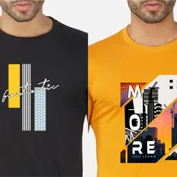 GLOBAL NOMAD Men 2 Printed Bio Finish Pockets T-shirt image 3