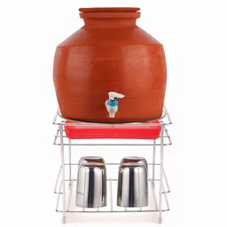 divine dwelling Matka Kitchen Rack Stainless Steel Stand Heavy Duty Matka Stand with Bottom Tray Steel, Plastic-picture-32