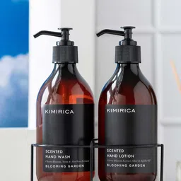 Kimirica Blooming Garden Set Of 2 Scented Hand Wash & Hand Lotion Duo Caddy Set 300 ml Each image 2