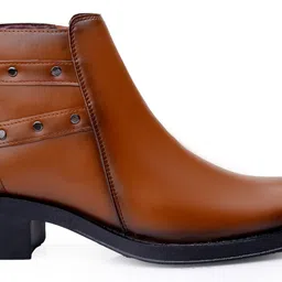 Bxxy Men's 2 Inch Height Increasing High Heel Ankle Chelsea Boots image 3