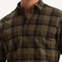 SHOWOFFFF Men Standard Slim Fit Tartan Checks Checked Casual Shirt image 4