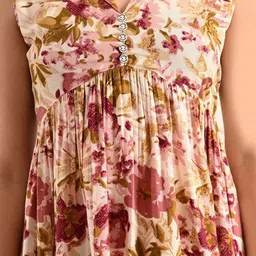 Mintmarie Floral Print Fit & Flare Maxi Dress image 4