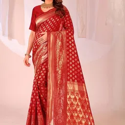 Moda Rapido Woven Design Zari Silk Cotton Kanjeevaram Saree-picture-8
