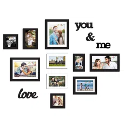 art street Nova Set 10 Black Wood Collage Photo Frames image 2