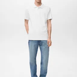 MANGO MAN Pure Cotton Polo Collar T-shirt image 2