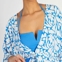 KIABI All Over Floral Printed V-Neck Swimwear Coverup Top image 3