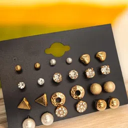 kazare Set Of 11 Contemporary Studs Earrings image 3