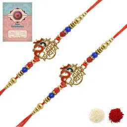 MEIRA JEWELLERY Set Of 2 Rakhi Greeting Card & Roli Chawal-picture-40