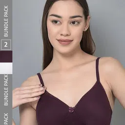 Dollar Missy Pack of 2 Cotton Wire-Free Full Coverage Padded Bra-picture-15