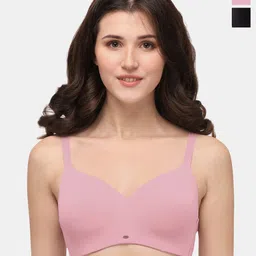 Soie Pack of 2 Full Coverage Padded Non-Wired Ultra Soft Seamless Bra-image-99