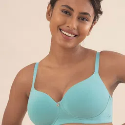 NYKD Solid Lightly Padded Cotton Underwired Medium Coverage Bra - NYB094-picture-28