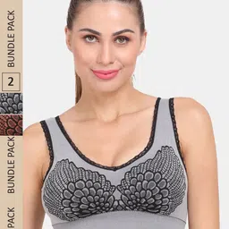 Amour Secret Pack of 2 Lightly Padded Anti-Odour Sports Bra S998_Gry_Rst-picture-12