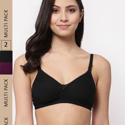 Docare Pack Of 2 Lightly Padded Seamless Super Support Cotton Tshirt Bra-picture-39