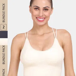 Amour Secret Pack Of 2 Lightly Padded Non Wired Anti-Odour Workout Sports Bra-image-84