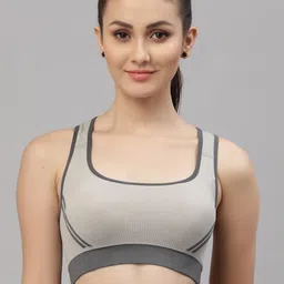 Friskers Grey & Blue Bra Lightly Padded-picture-26