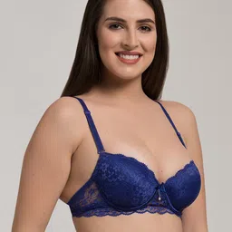 MAKCLAN Floral Medium Coverage Underwired Lightly Padded Bra K27017.BB image 4