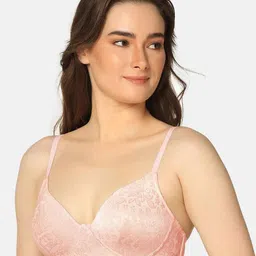 Curvy Love Plus Size Lace Full Coverage Lightly Padded T-shirt Bra With All Day Comfort image 3