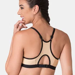 KOMLI Full Coverage Lightly Padded Cotton Workout Bra- All Day Comfort image 5